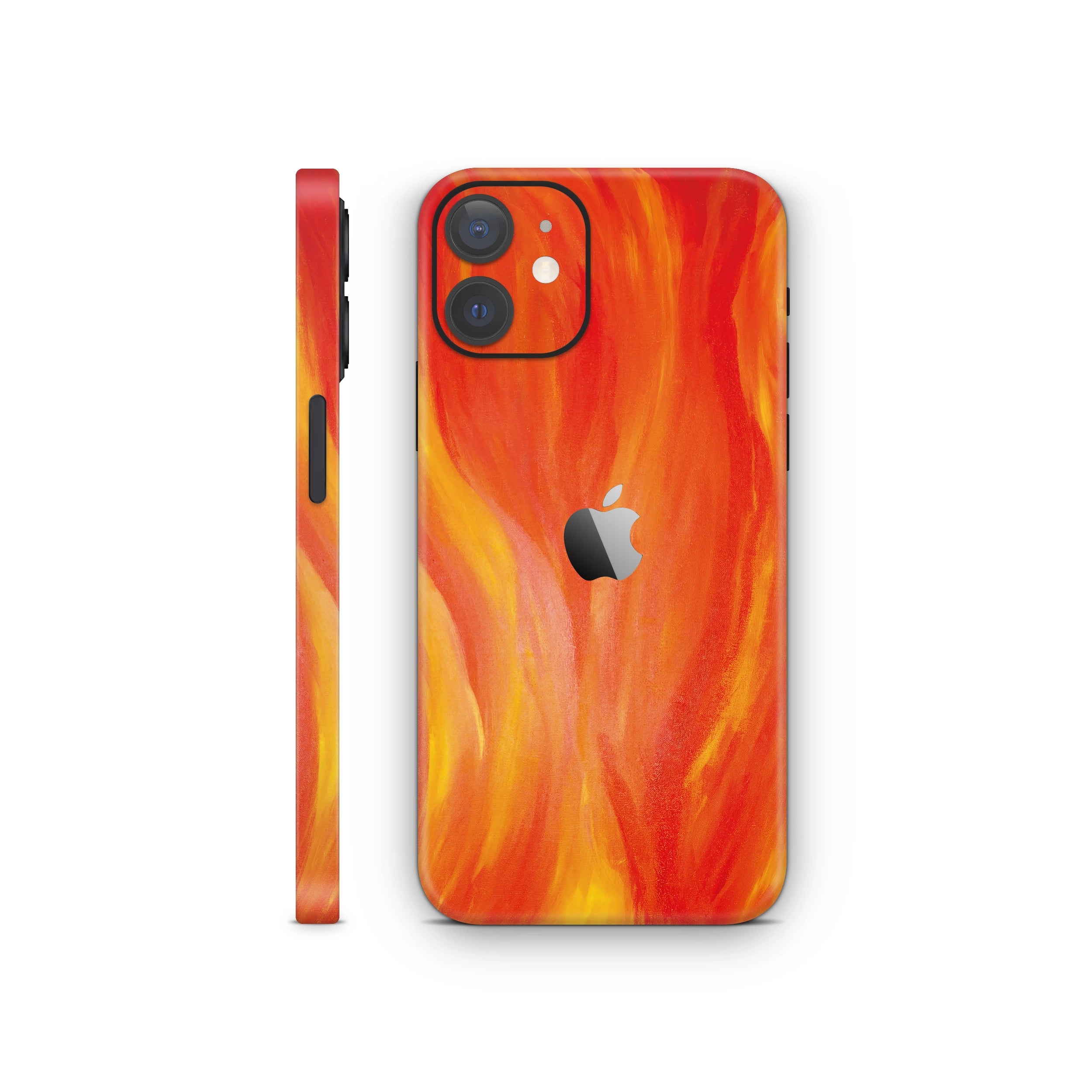 iPhone 12 Alevli Turuncu Kaplama