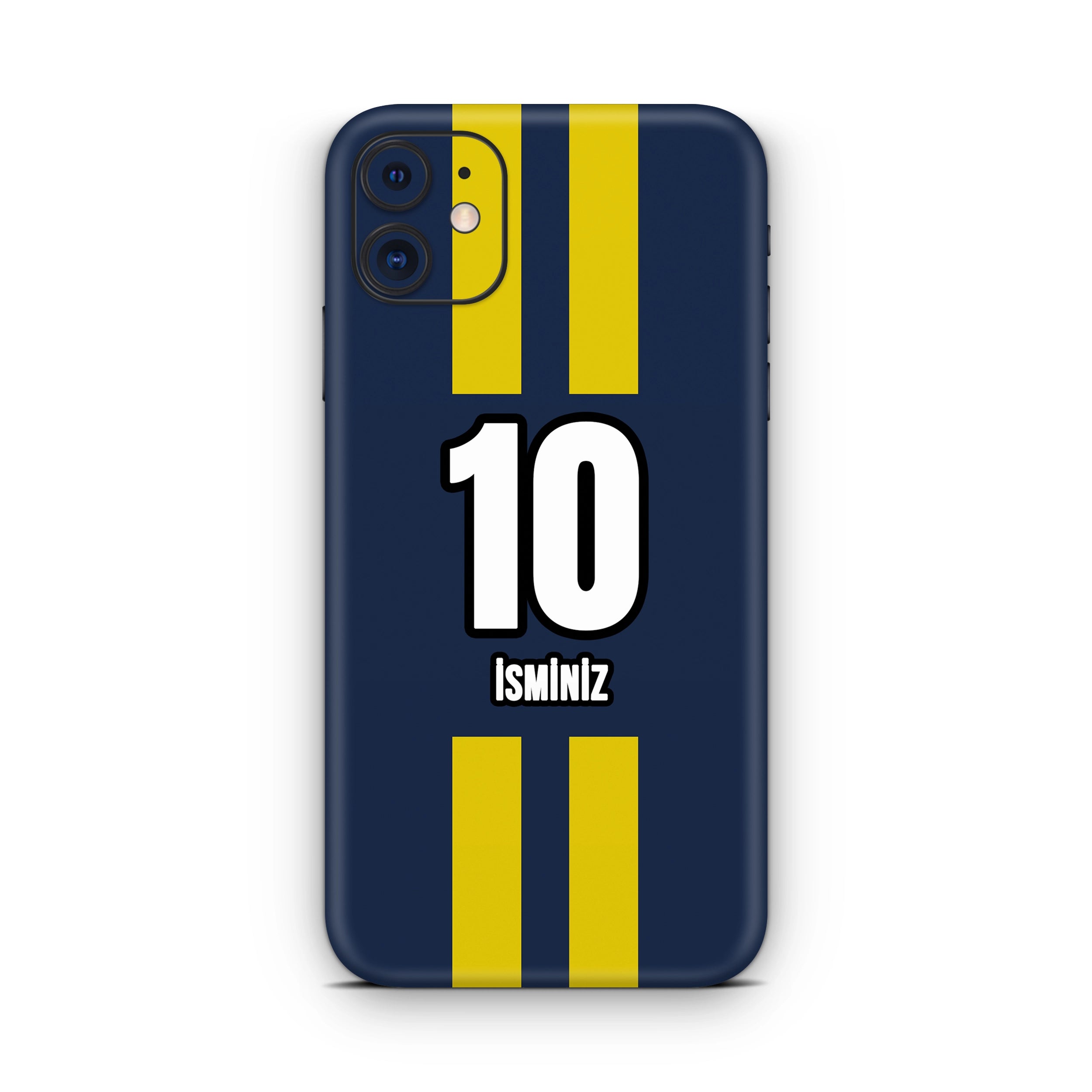 iPhone 11 Sarı Lacivert Kaplama