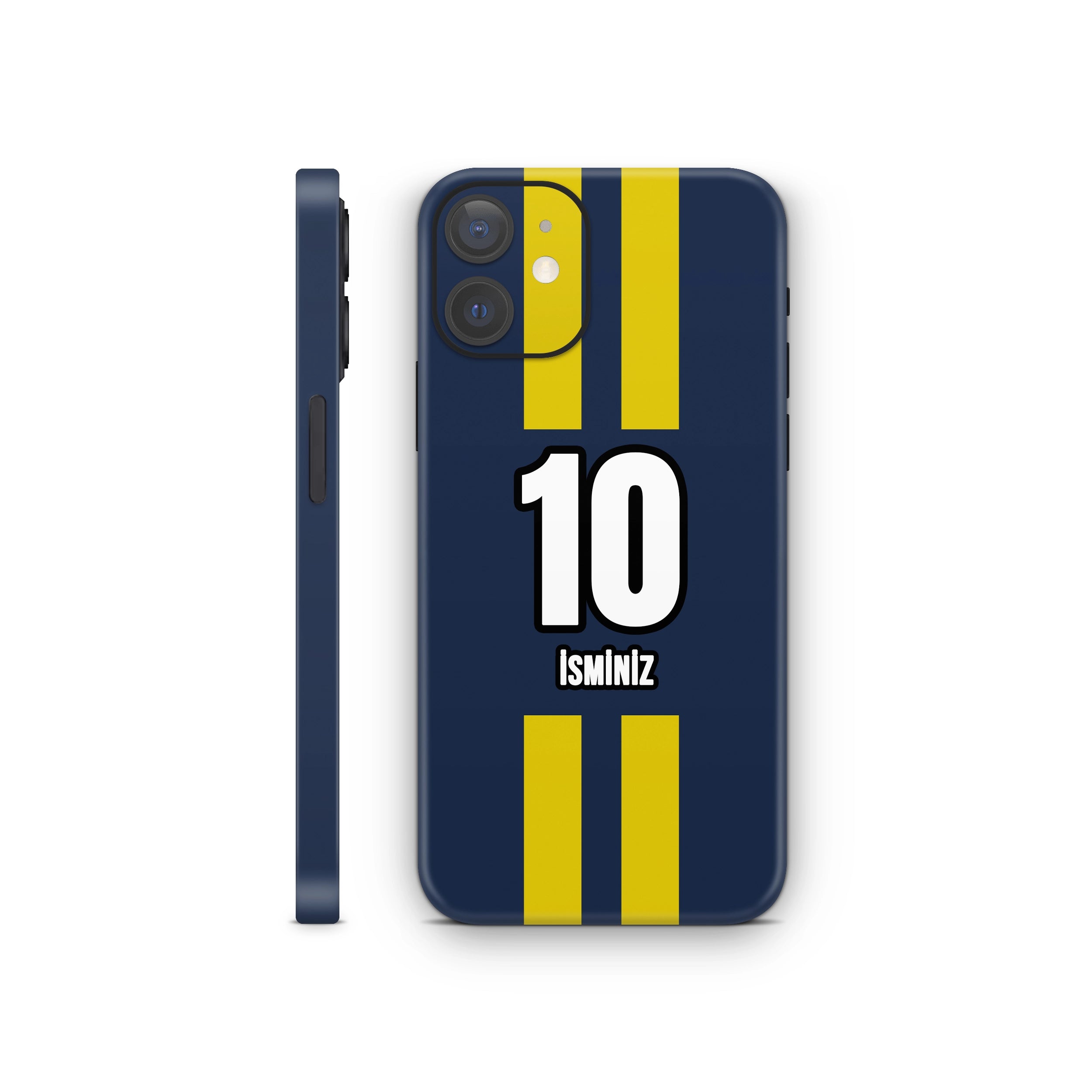 iPhone 12 Mini Sarı Lacivert Kaplama