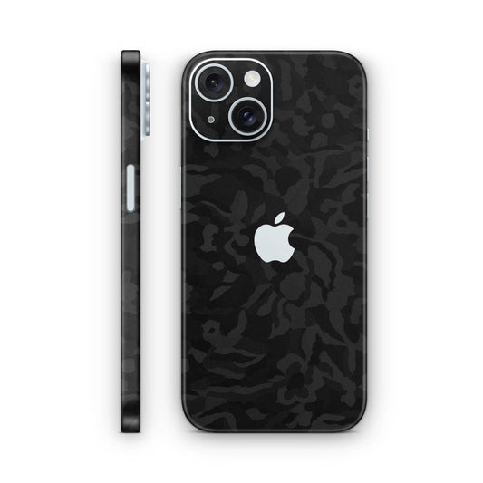 iPhone 13 Skin Wrap Sticker Decal Black Camouflage