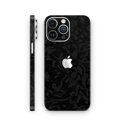 iPhone 14 Pro Max Skin Wrap Sticker Decal Black Camouflage